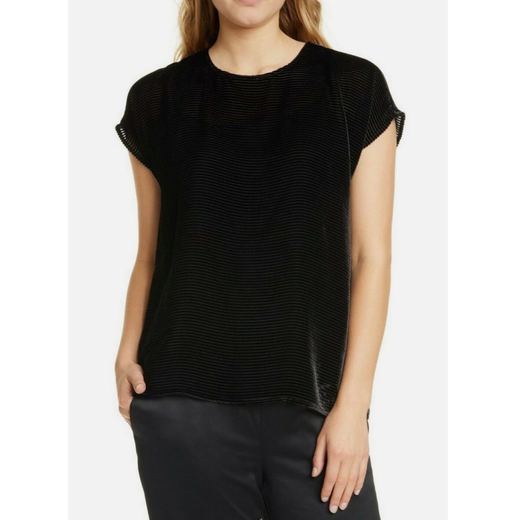 Eileen Fisher Velvet Burnout Lines Top